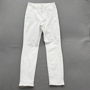 Judy Blue Jeans Womens 1 25 White Boyfriend Fit Stretch Denim Mid Rise